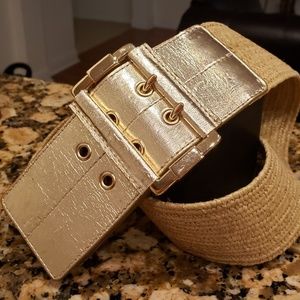 Michael Kors Tan/Brushed Gold Belt